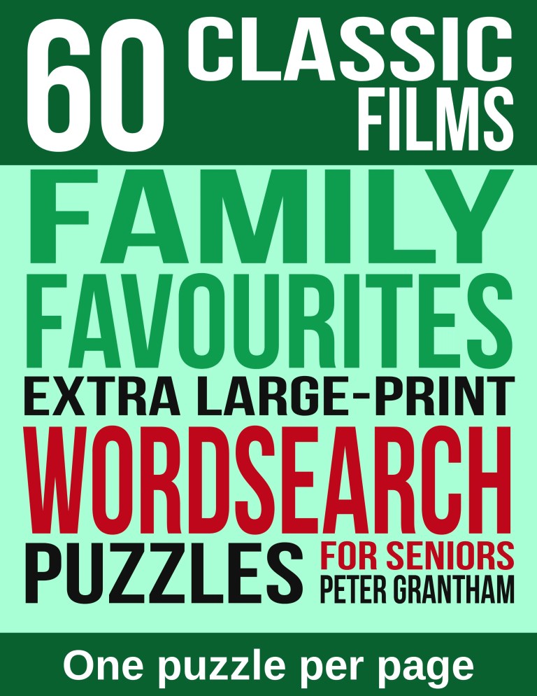 60 Classic Films Family Favourites wordsearch puzzles