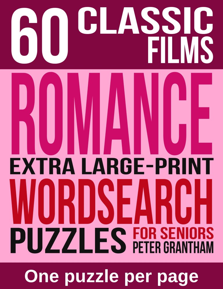 60 Classic Films Romance wordsearch puzzles