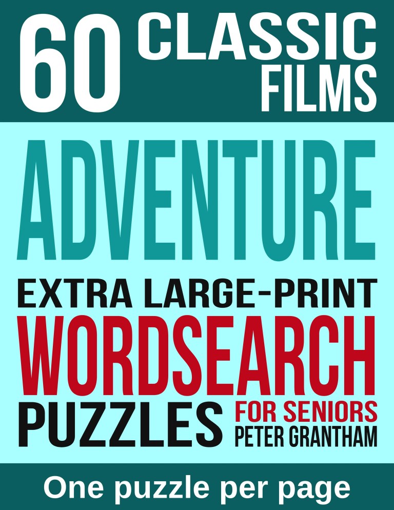 60 Classic Films Adventure wordsearch puzzles