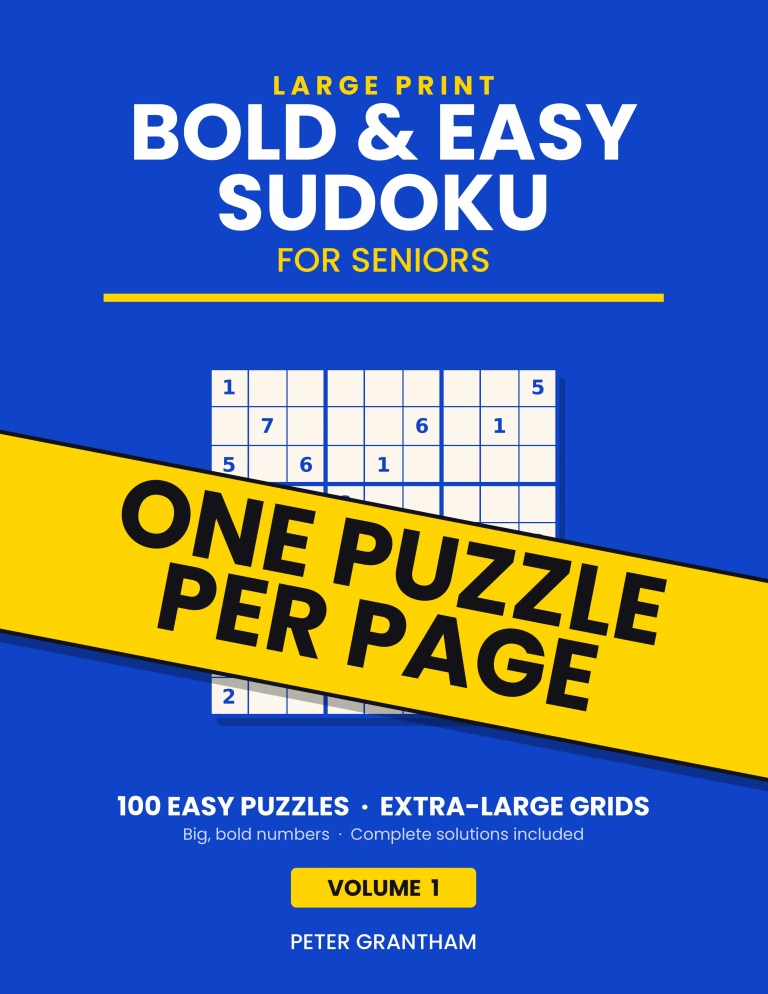 Bold and Easy Sudoku for Seniors, Volume 1