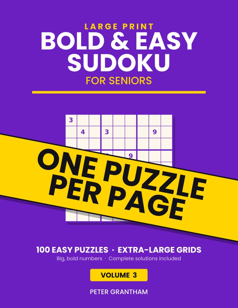 Bold and Easy Sudoku for Seniors, Volume 3