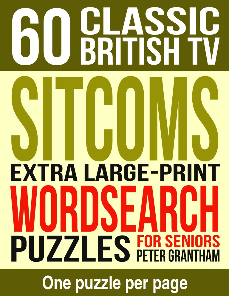 60 Classic British TV Sitcoms wordsearch puzzles
