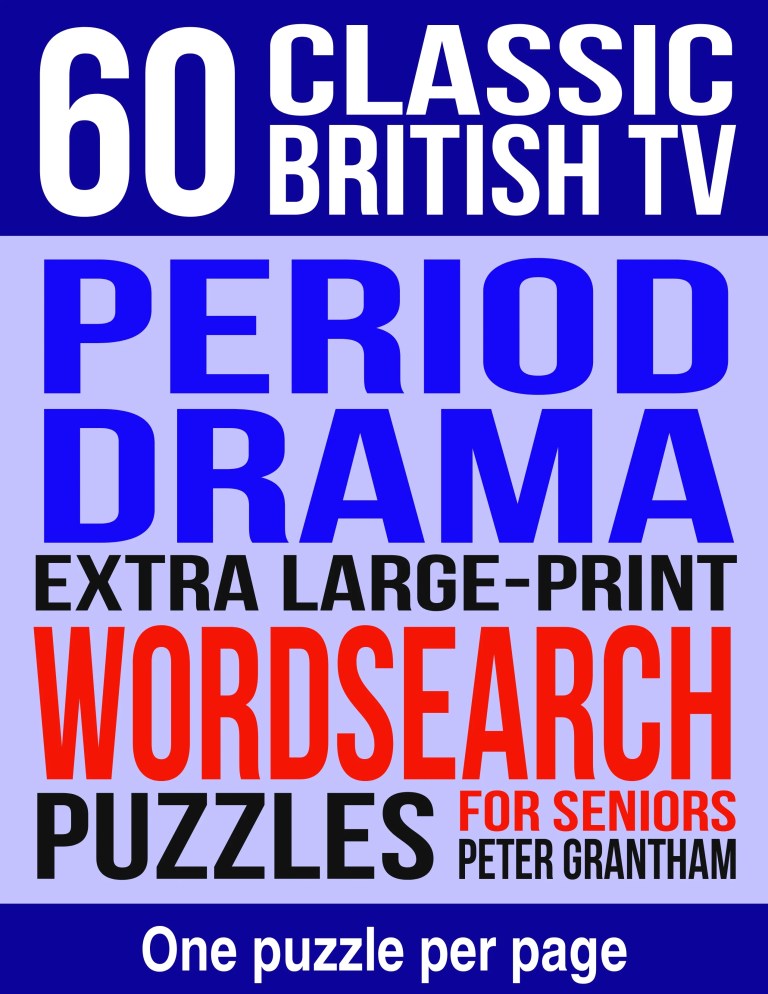 60 Classic British TV Period Drama wordsearch puzzles
